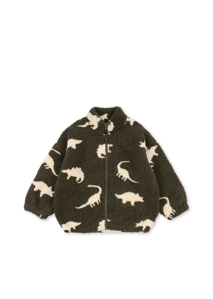Konges Sløjd - Jody Teddy Jacket Grs Ks105720 - Dino Silhouette Fleece jakker 