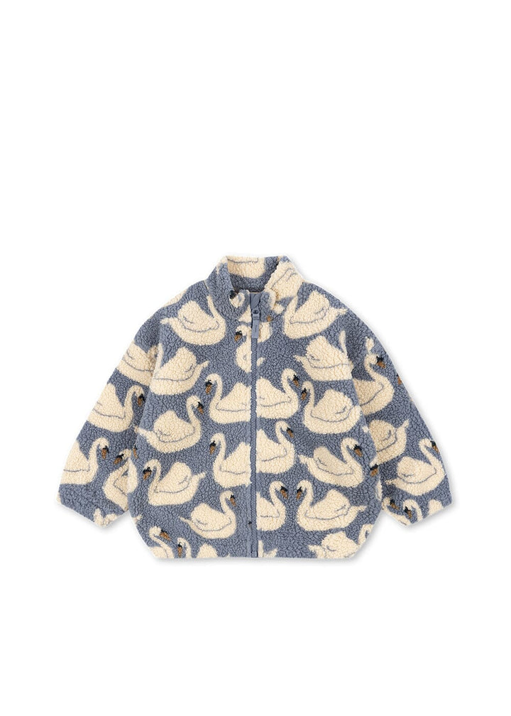 Konges Sløjd - Jody Teddy Jacket Grs Ks105720 - Swan Fleece jakker 