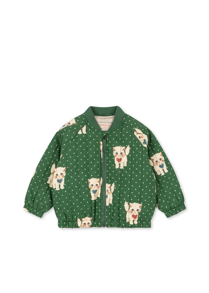 Konges Sløjd - Juno Printed Bomber Jacket Ks105731 - Dot Miao Verde Termojakker 