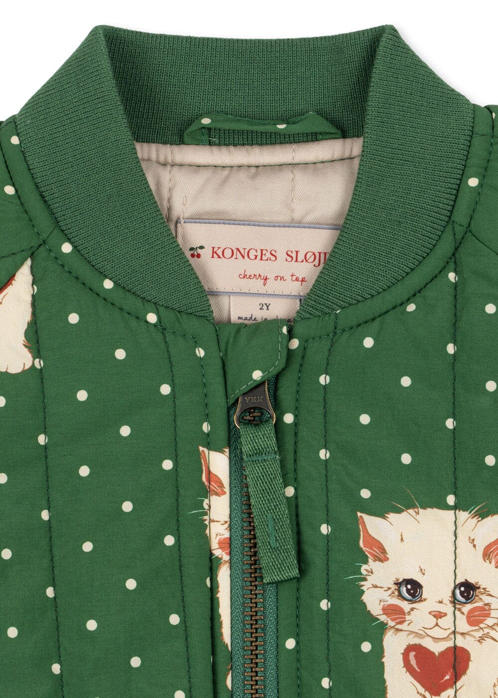 Konges Sløjd - Juno Printed Bomber Jacket Ks105731 - Dot Miao Verde Termojakker 