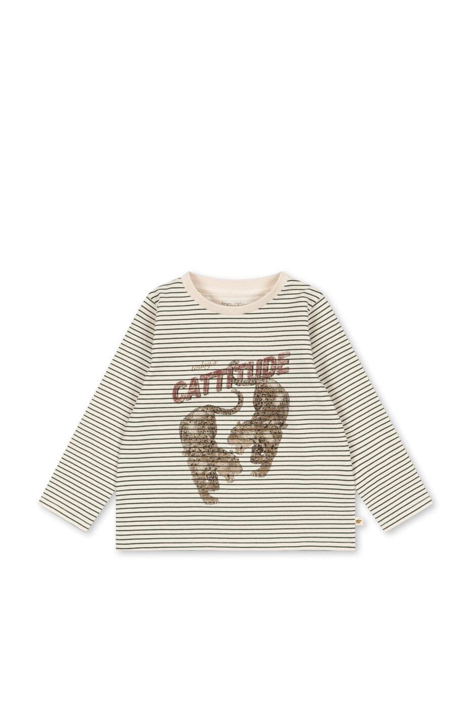 Konges Sløjd - Lin Ls Tee Gots Ks106517 - Stripe Oasis T-shirts 