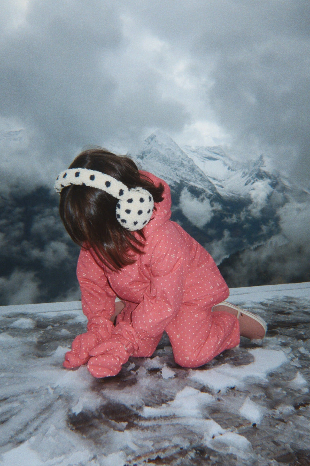 Konges Sløjd - Nohr Snow Mittens Print Ks105747 - Cherry Berry Dot 