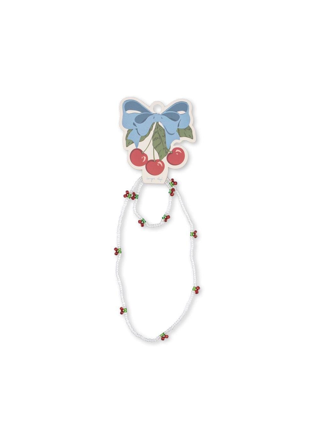 Konges Sløjd - Pearly Cherry Necklace And Bracelet Set Ks105517 - Red/glitter