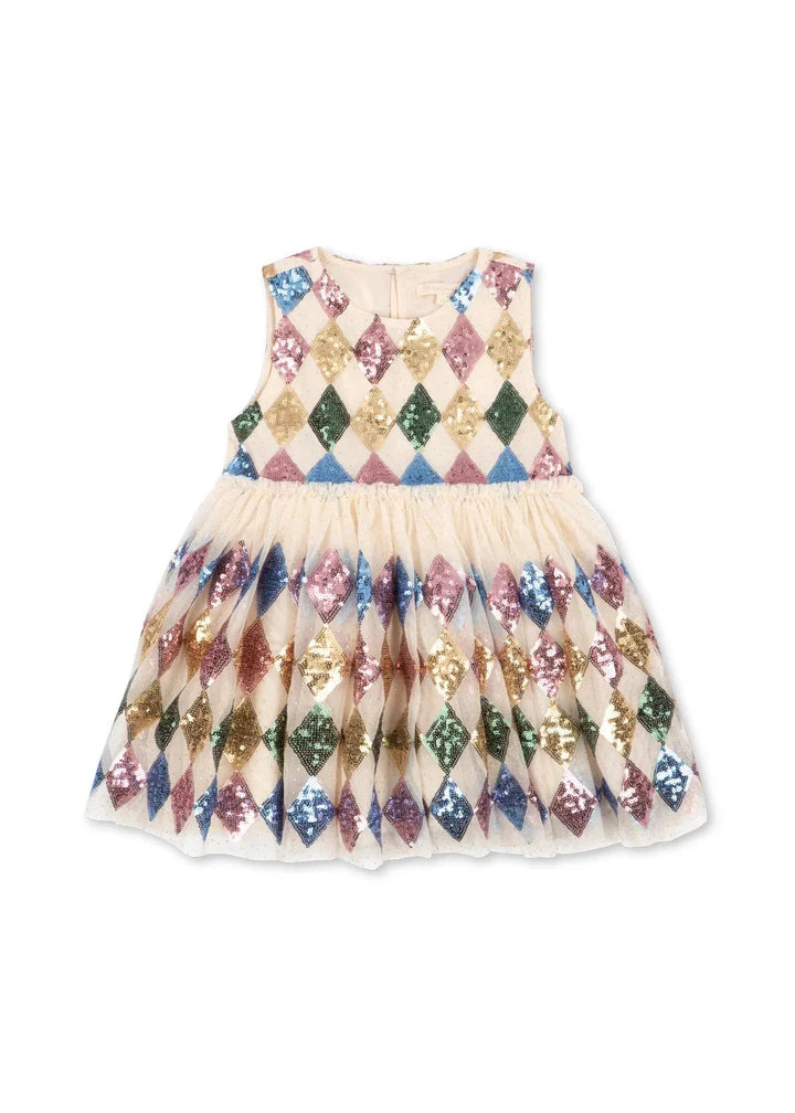 Konges Sløjd - Yvonne Harlekin Dress Ks106657 - Harlekin Sequin Kjoler 