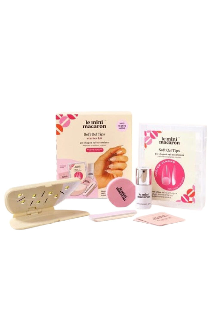 Le Mini Macaron - Soft Nail Tips Starter Kit (Med Ny Led-Lampe) LIM010 - Medium Almond