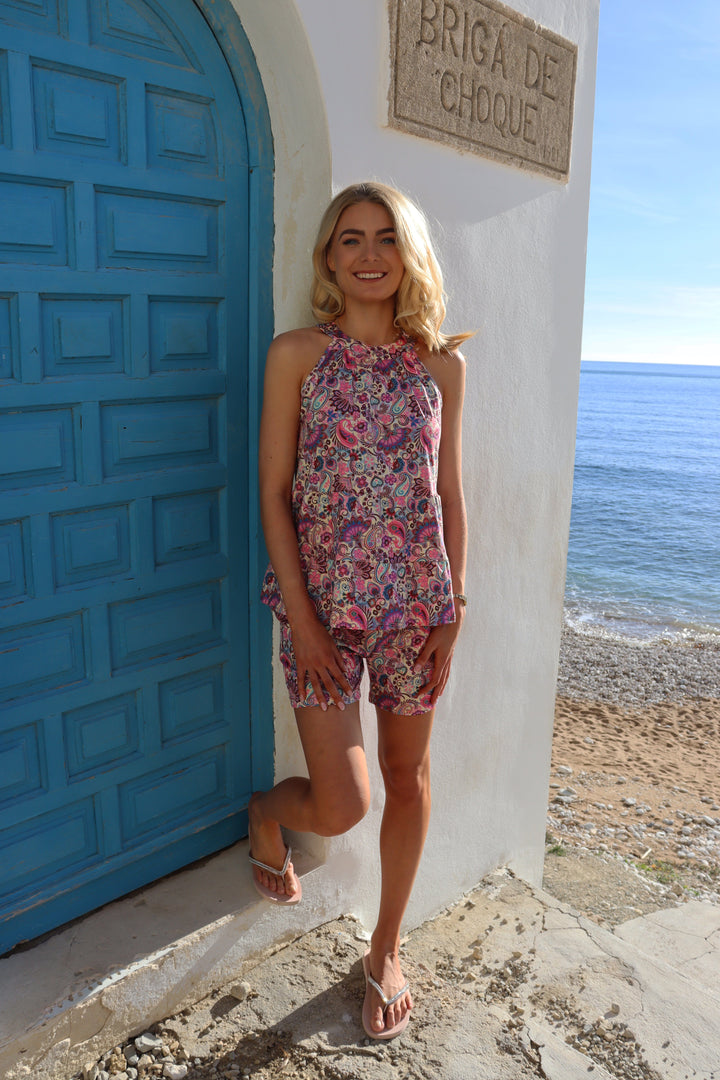Liberte - Alma-Anni-Top 9590 - Pink Paisley Toppe 
