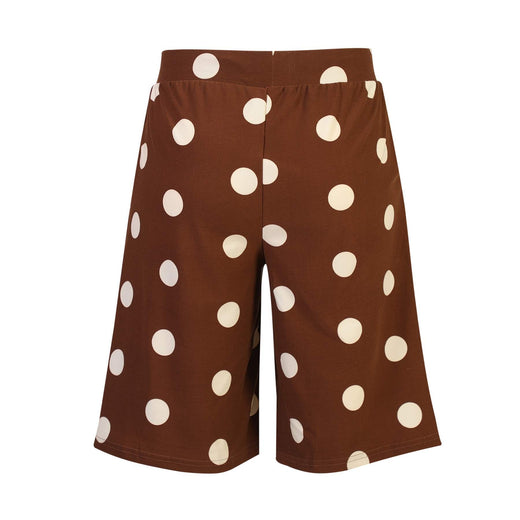 Liberte - Alma-Long-Shorts 9574 - Brown Creme Dot Shorts 