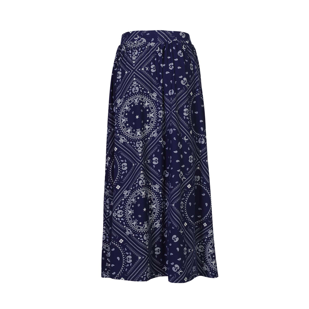 Liberte - Alma-Loose-Skirt 9582 - Blue Scarf Nederdele 