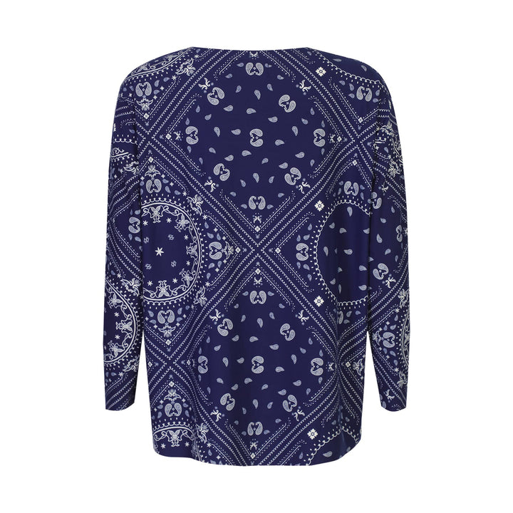 Liberte - Alma-Ls-Top 9504 - Blue Scarf Bluser 