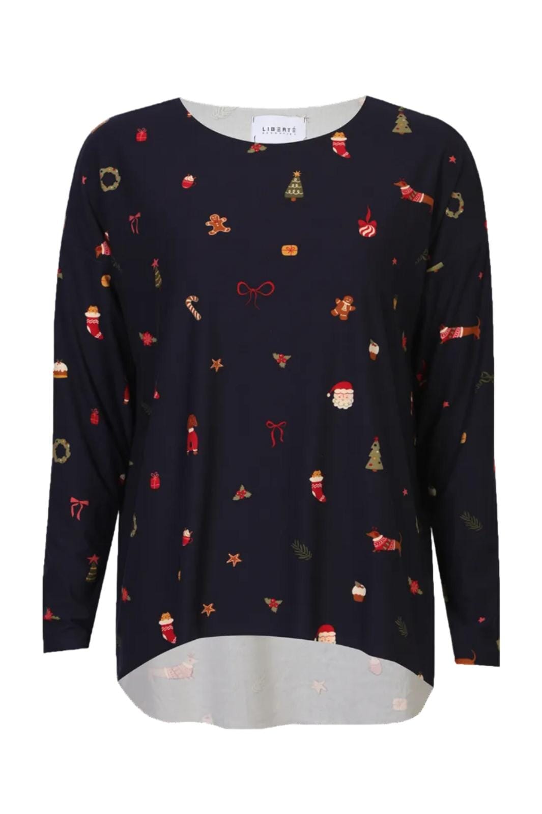 Liberte - Alma-Ls-Top 9504 - Dog Navy Bluser 
