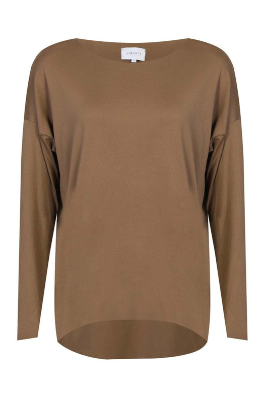 Liberte - Alma-Ls-Top 9504 - Shitake Brown Bluser 