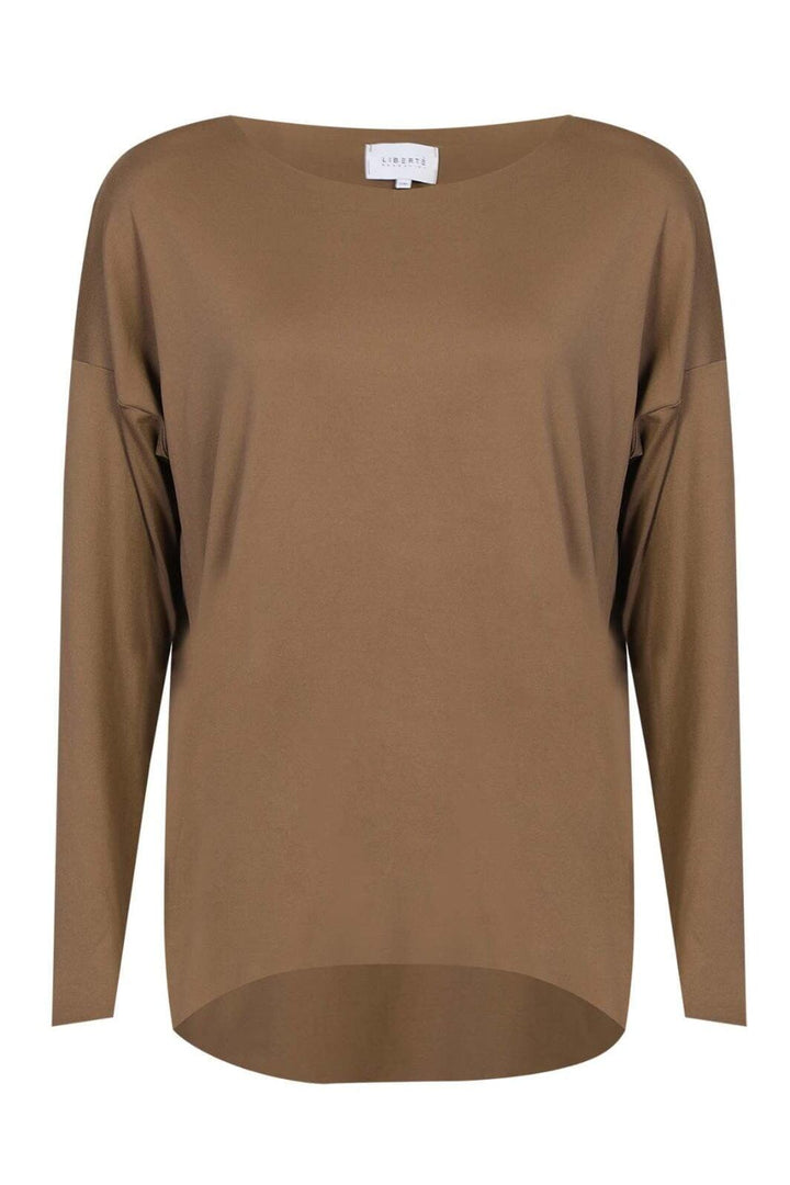 Liberte - Alma-Ls-Top 9504 - Shitake Brown Bluser 