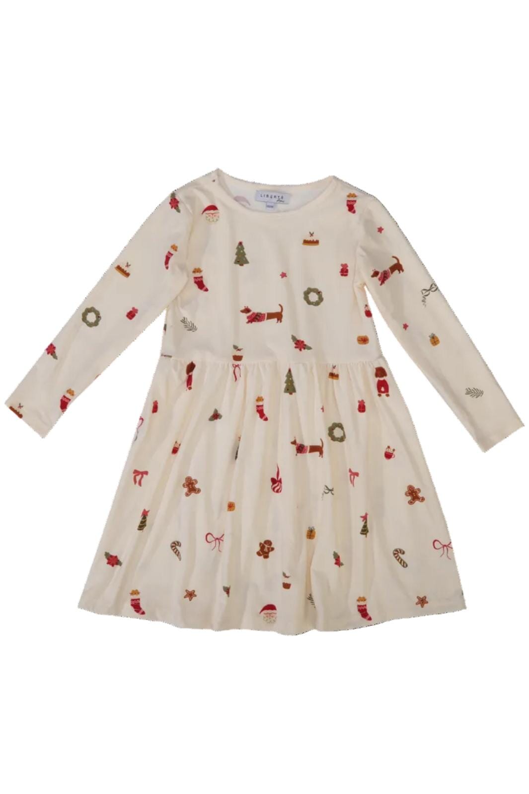 Liberte Ami - Alma-Ls-Babydoll-Dress (Kids) 9658 - Dog Creme Kjoler 
