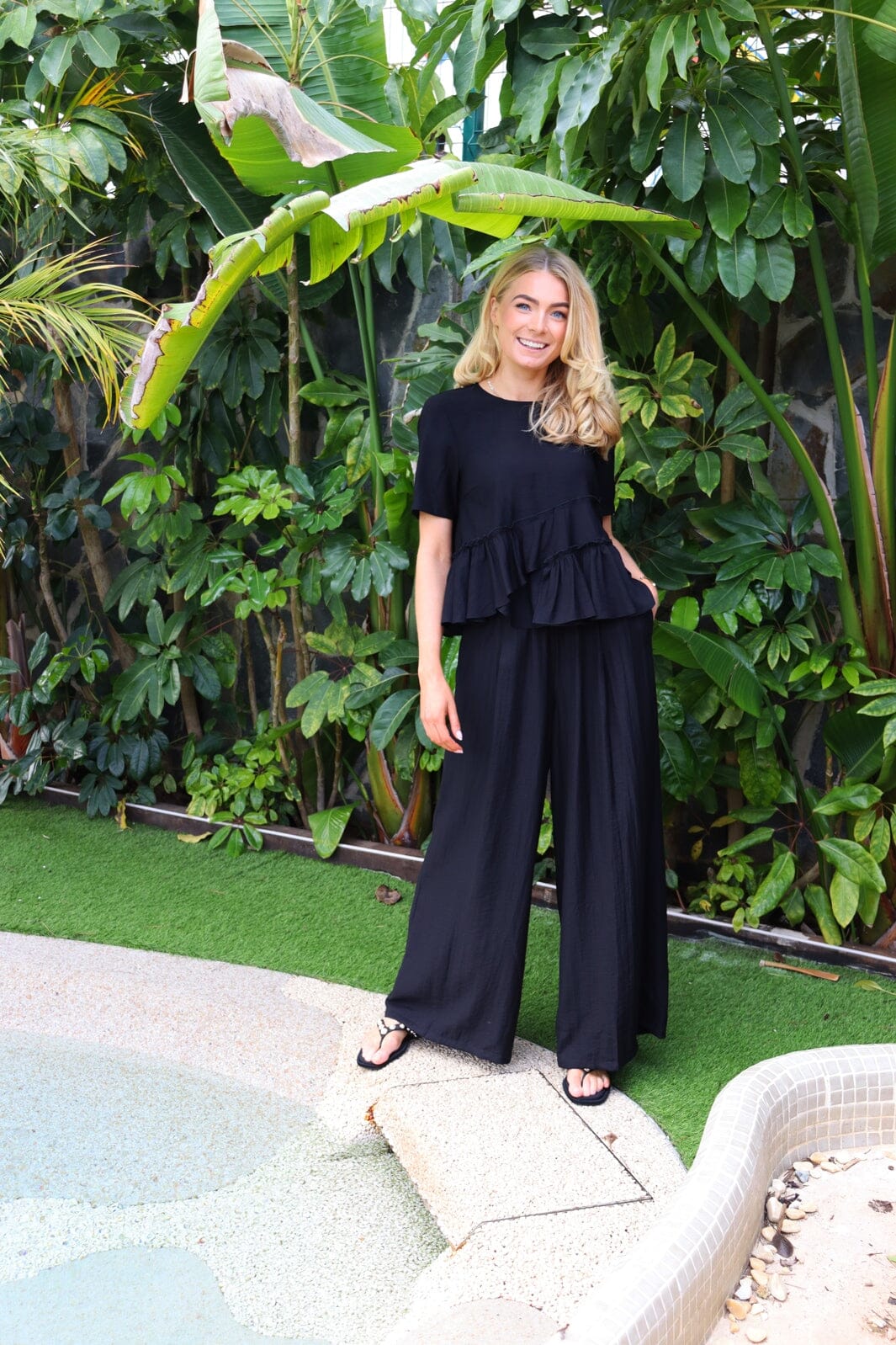 Liberte - Bob Wide Pants 22386 - Black