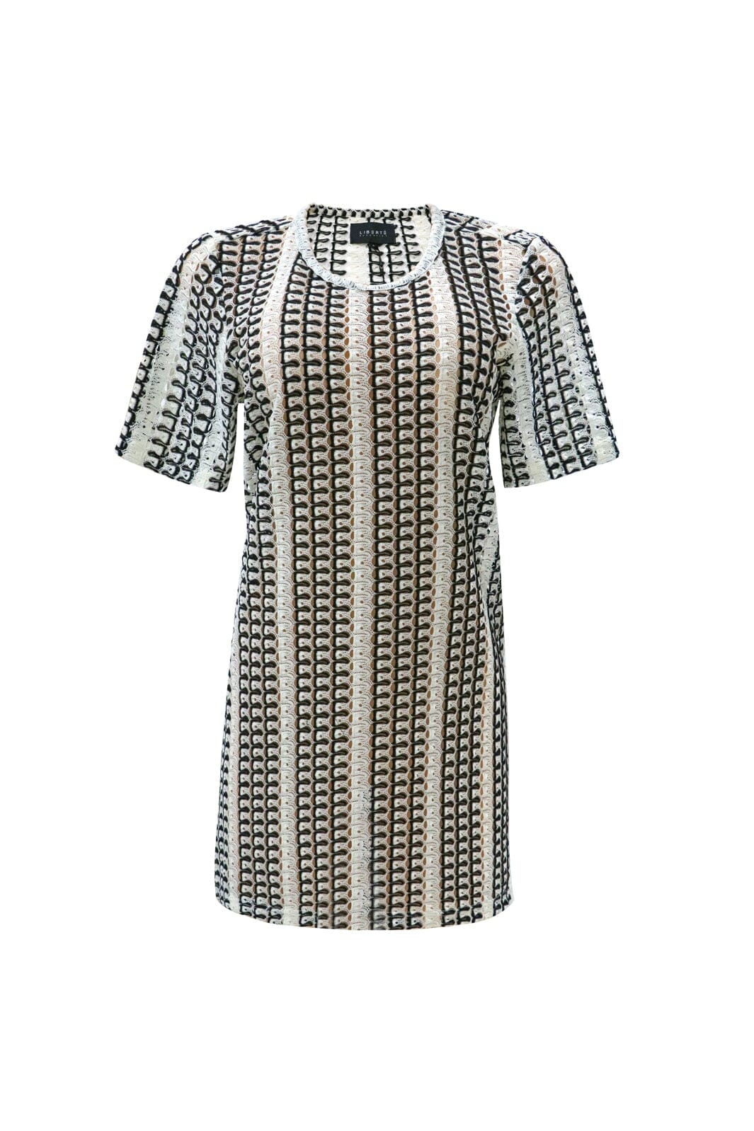 Liberte - Croc Long Tshirt 22388 - Black Creme Stripe