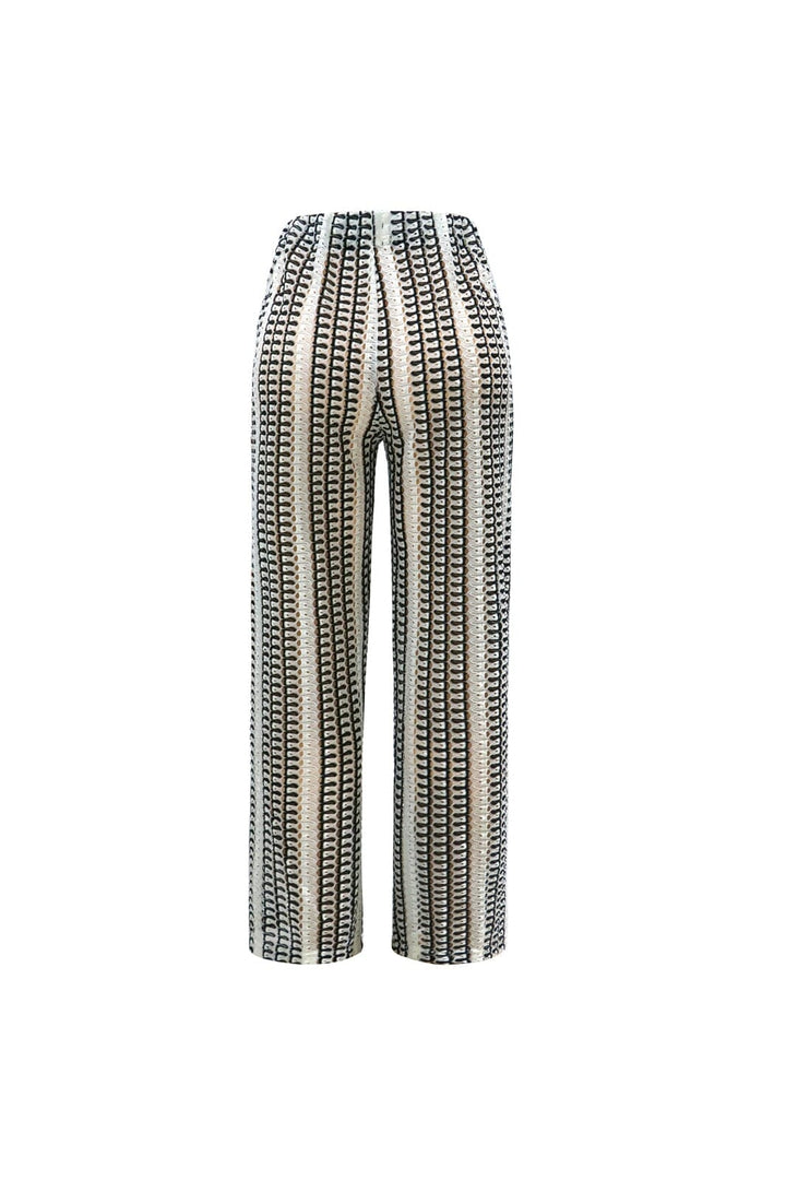 Liberte - Croc Pants 22382 - Black Creme Stripe