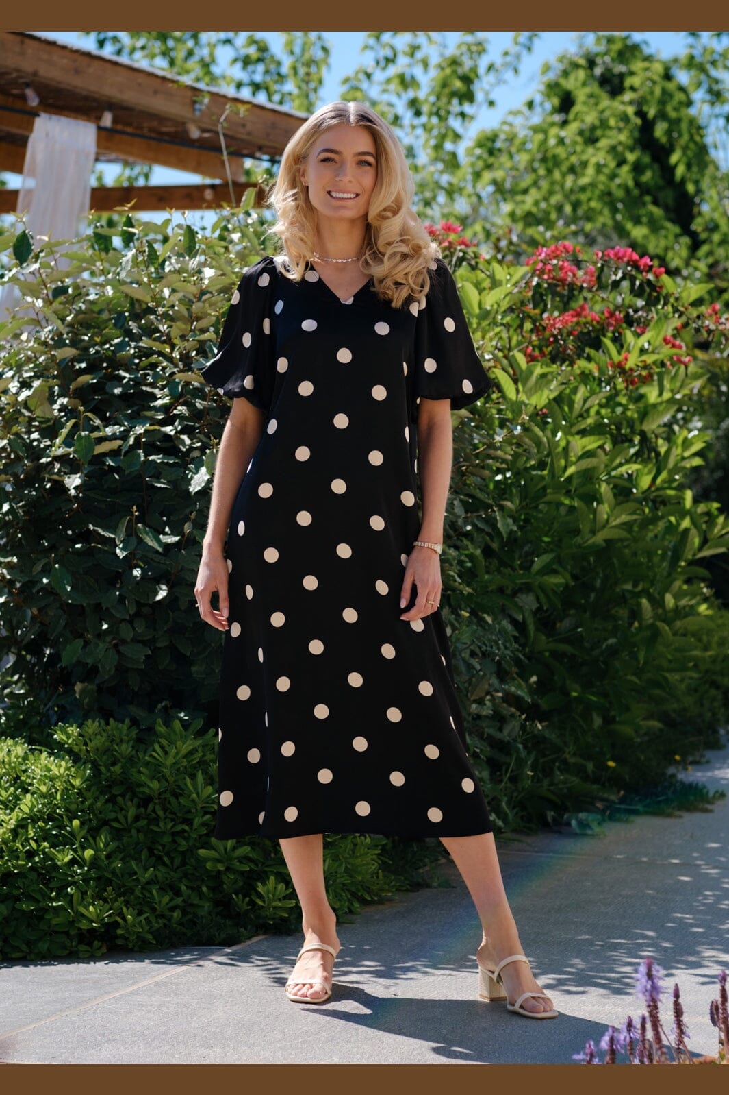 Liberte - Dotti Dress 22351 - Black Creme Dot