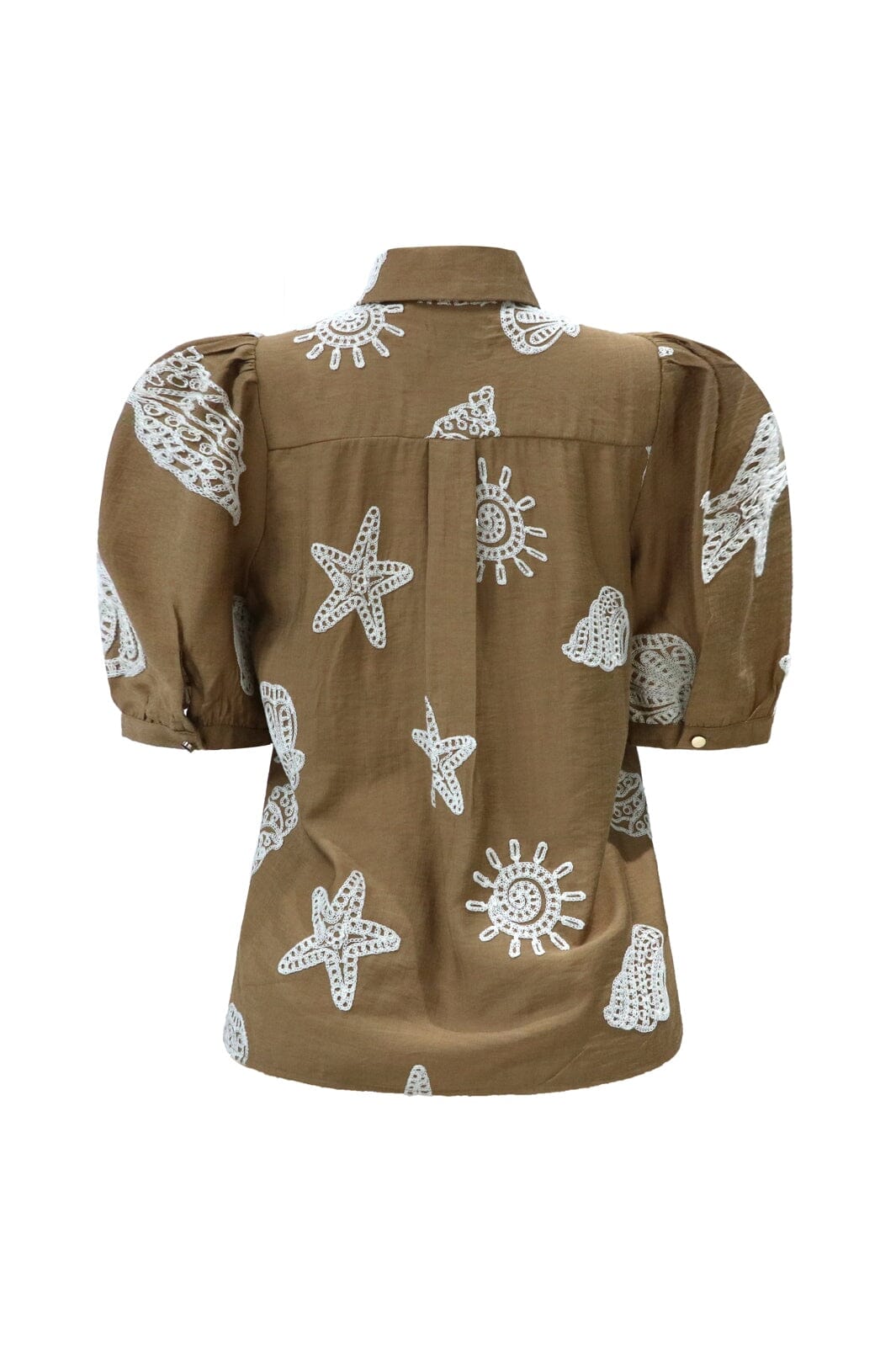 Liberte - Flora Ss Blouse 22181 - Caramel Beach Embroidery