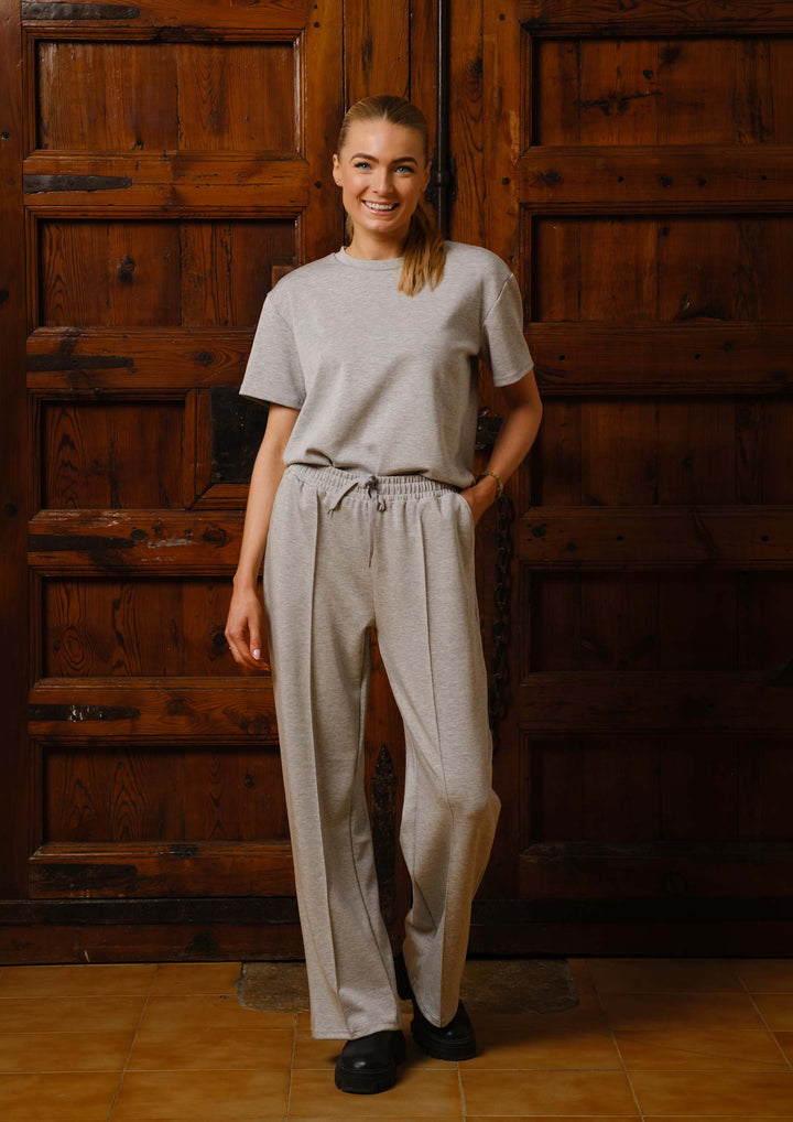 Liberte - Henny Jog Pants 22396 - Grey Melange Bukser 