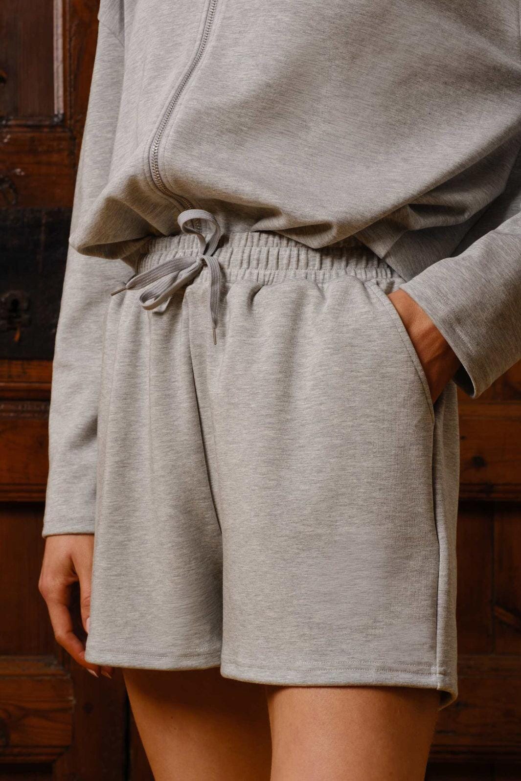 Liberte - Henny Shorts 22397 - Grey Melange Shorts 