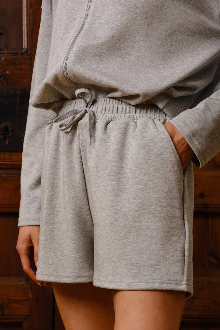 Liberte - Henny Shorts 22397 - Grey Melange Shorts 