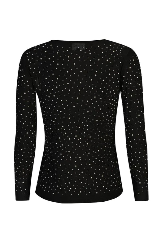 Liberte - Mesh Ls Sparkle Tshirt 22134 - Black Pearl T-shirts 