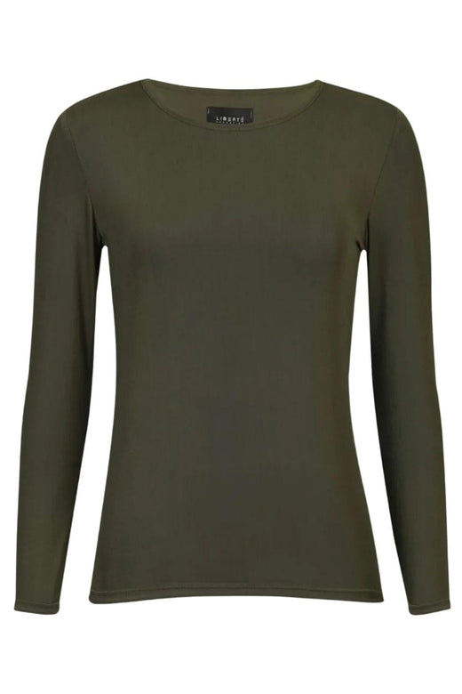 Liberte - Mesh Ls Tshirt 22065 - Army Bluser 