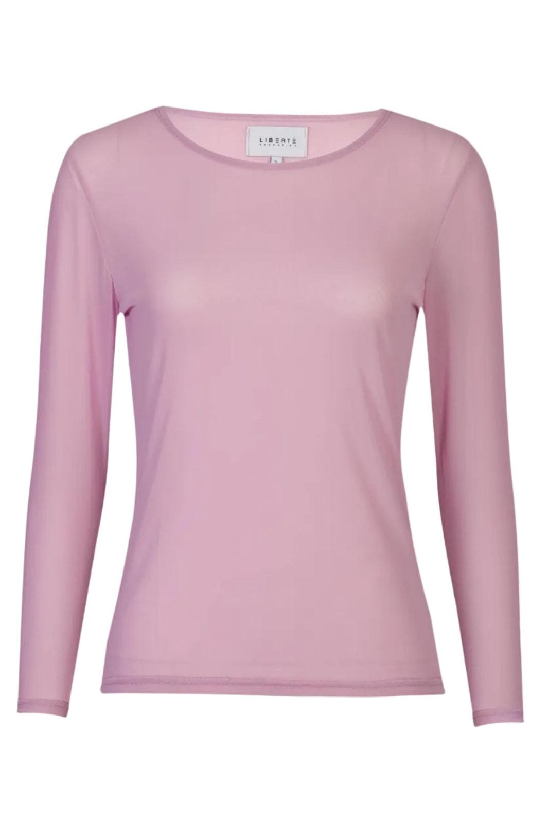 Liberte - Mesh Ls Tshirt 22065 - Lavender Bluser 