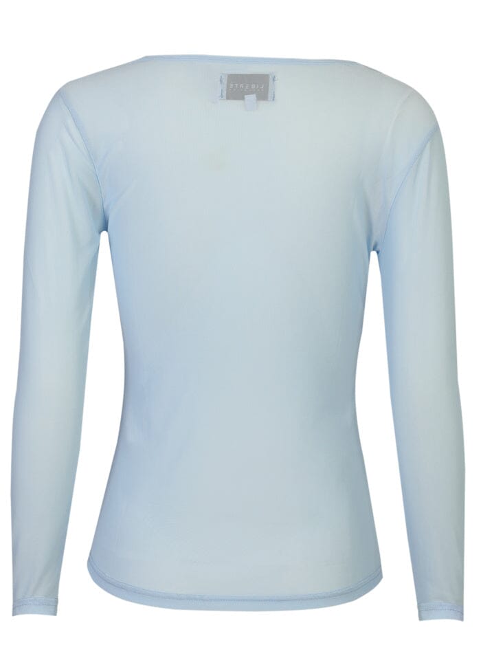 Liberte - Mesh Ls Tshirt 22065 - Light Blue Bluser 