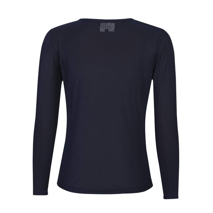 Liberte - Mesh Ls Tshirt 22065 - Navy Bluser 