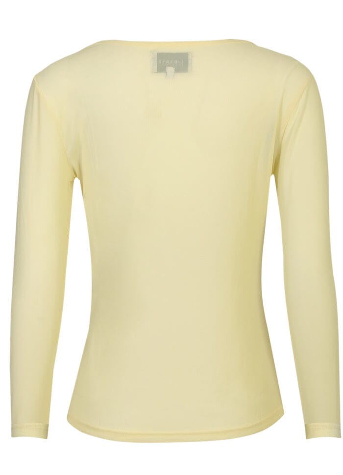 Liberte - Mesh Ls Tshirt 22065 - Yellow Bluser 