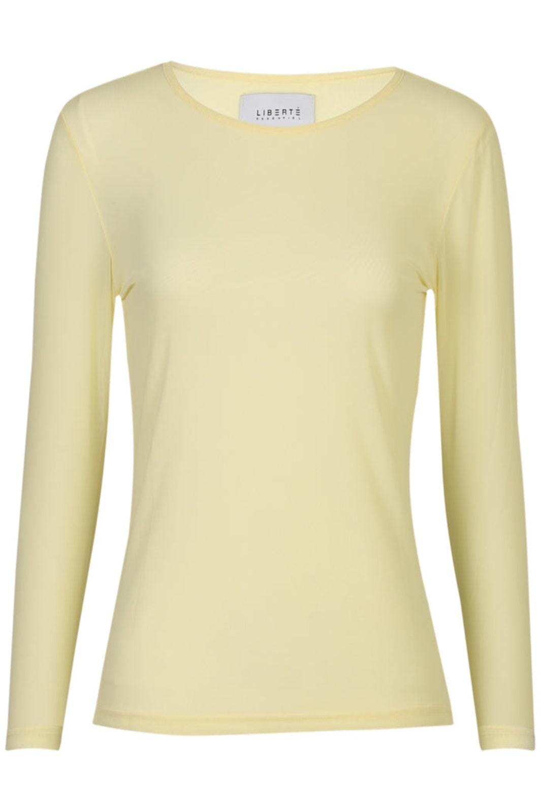 Liberte - Mesh Ls Tshirt 22065 - Yellow Bluser 