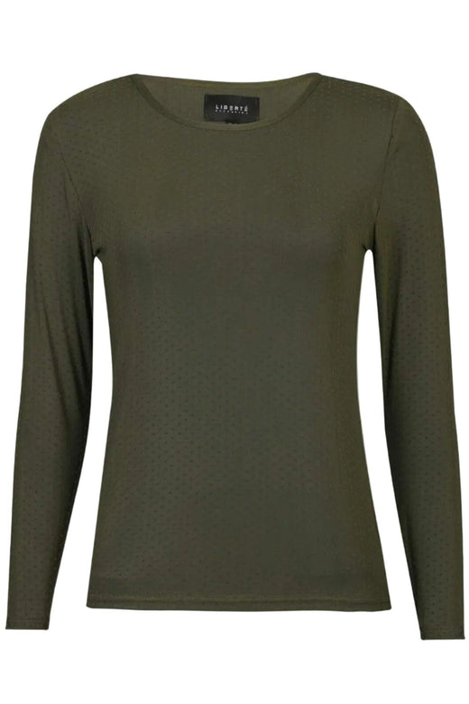Liberte - Mesh Ls Tshirt, Dot 22069 - Army Bluser 