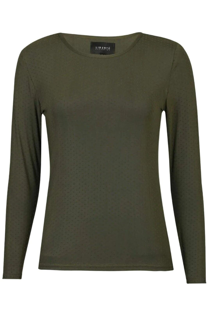 Liberte - Mesh Ls Tshirt, Dot 22069 - Army Bluser 