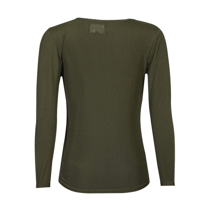 Liberte - Mesh Ls Tshirt, Dot 22069 - Army Bluser 