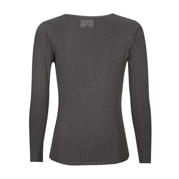 Liberte - Mesh Ls Tshirt, Dot 22069 - Dark Grey Bluser 