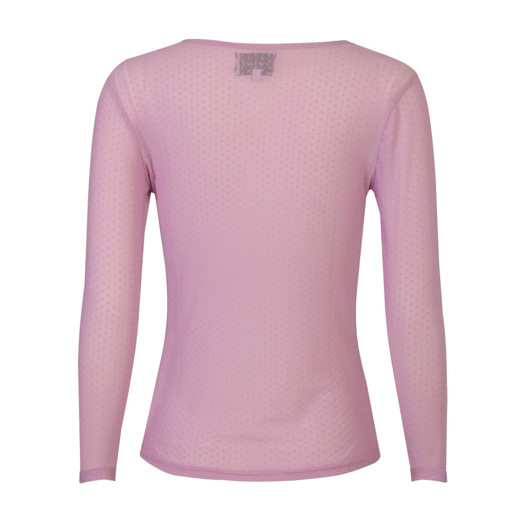Liberte - Mesh Ls Tshirt, Dot 22069 - Lavender Bluser 