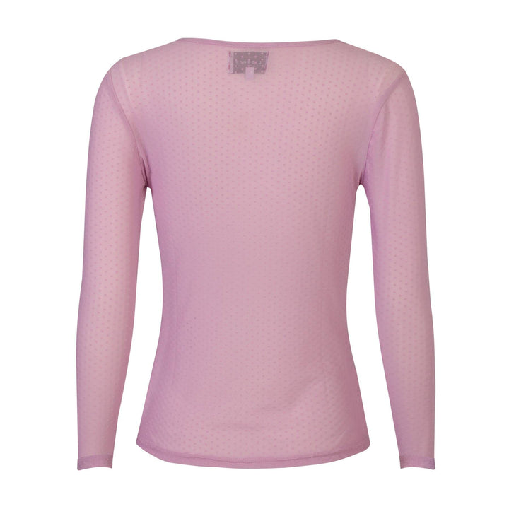 Liberte - Mesh Ls Tshirt, Dot 22069 - Lavender Bluser 