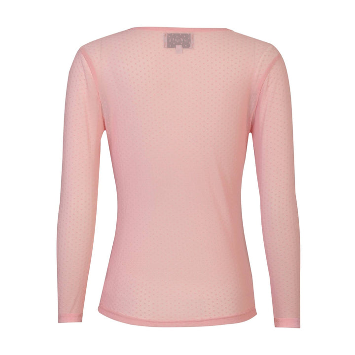 Liberte - Mesh Ls Tshirt, Dot 22069 - Rose Bluser 