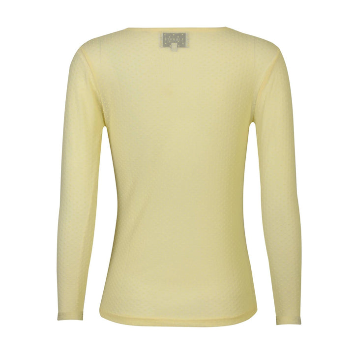 Liberte - Mesh Ls Tshirt, Dot 22069 - Yellow Bluser 