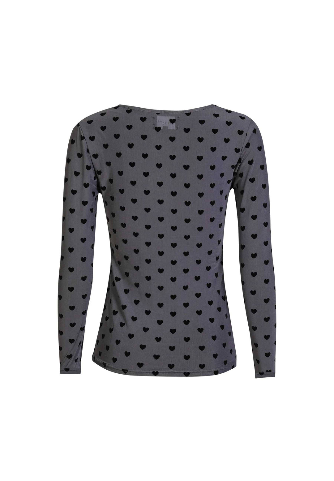 Liberte - Mesh Ls Tshirt, Flock 22081 - Dark Grey Heart T-shirts 