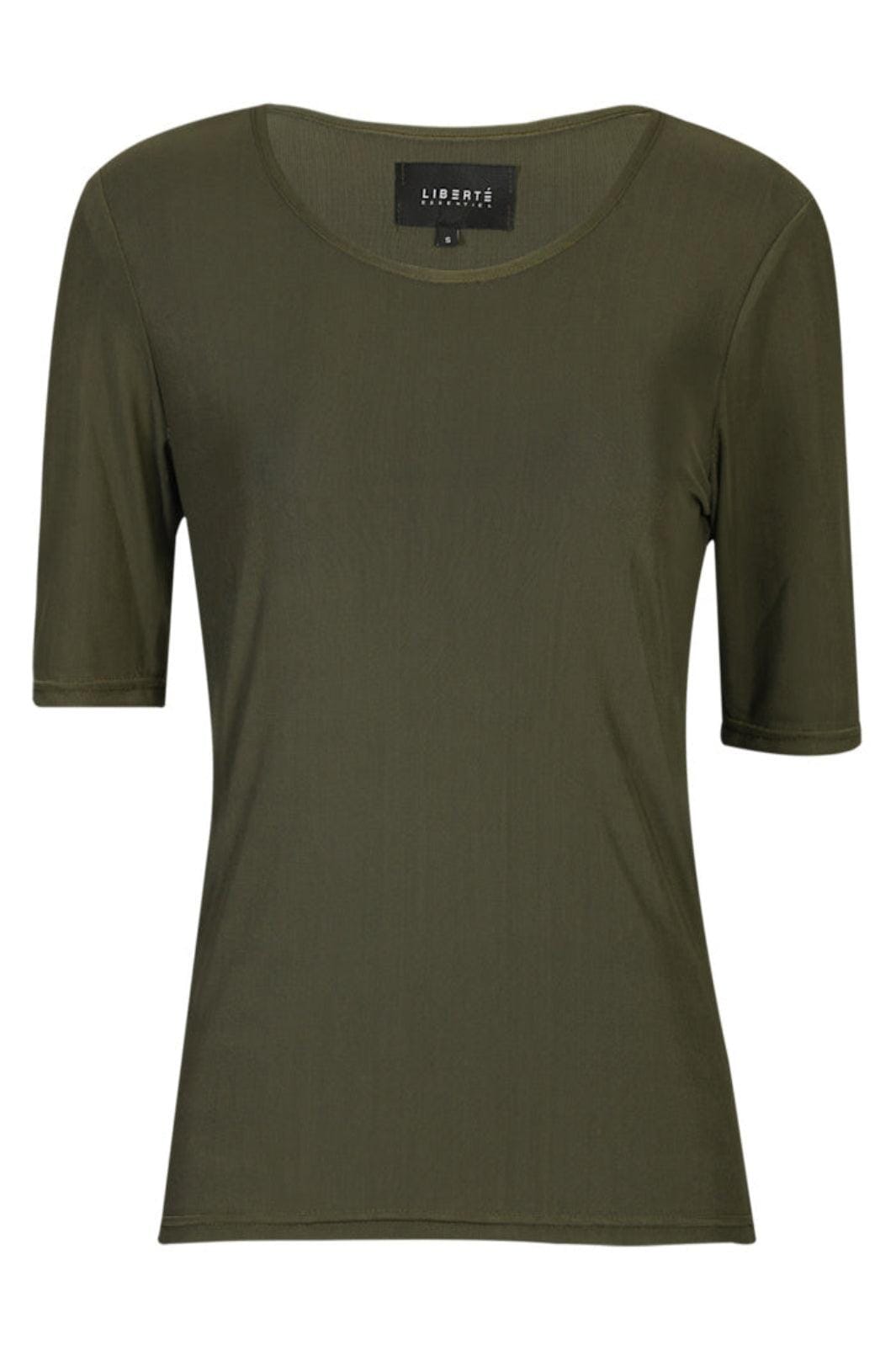 Liberte - Mesh Ss Tshirt 22064 - Army T-shirts 