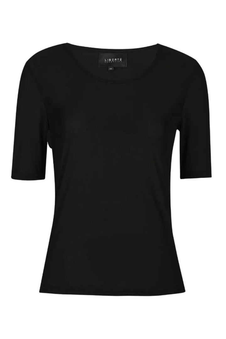 Liberte - Mesh Ss Tshirt 22064 - Black T-shirts 