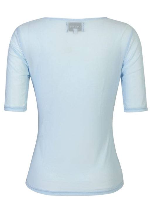 Liberte - Mesh Ss Tshirt 22064 - Light Blue T-shirts 