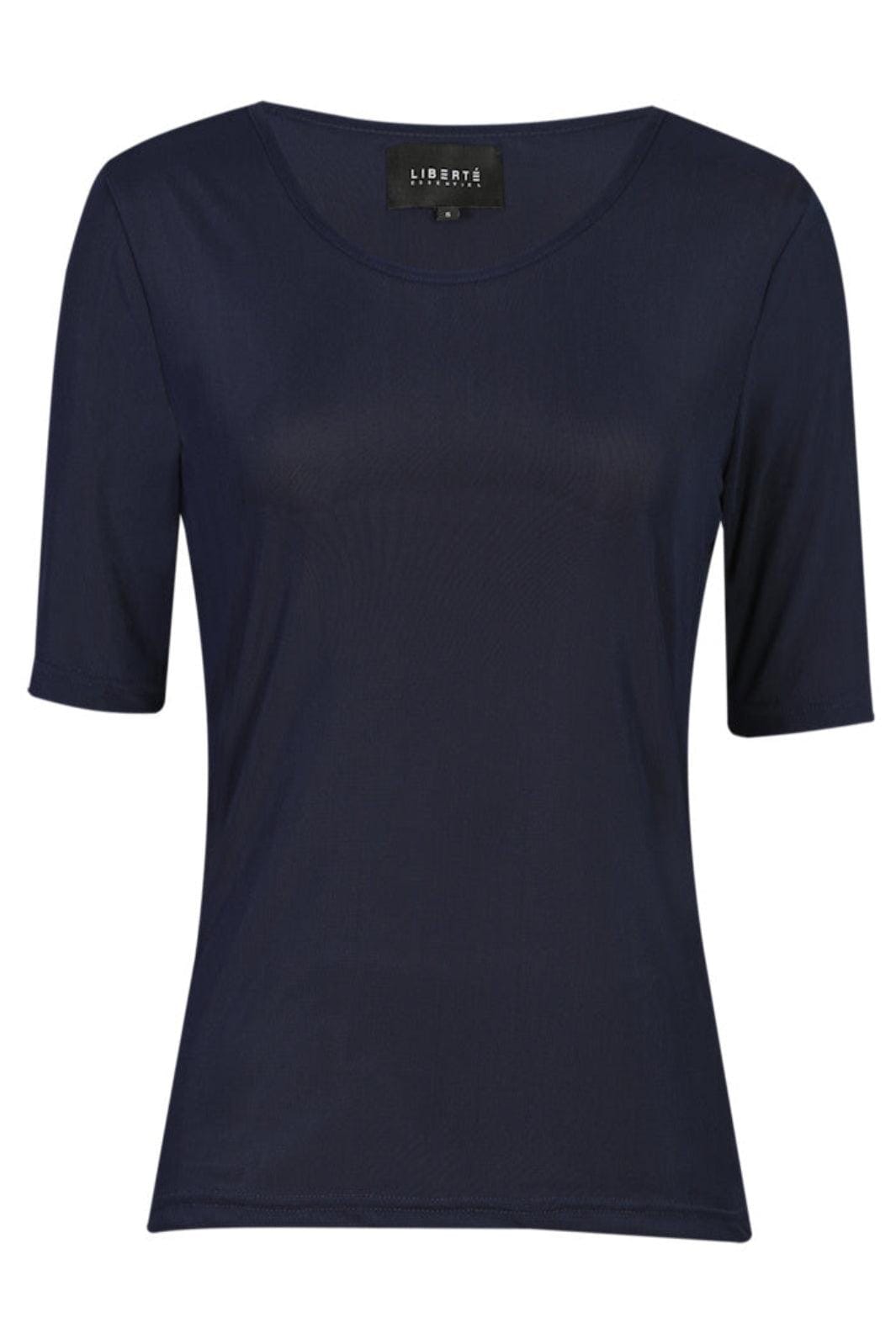 Liberte - Mesh Ss Tshirt 22064 - Navy T-shirts 