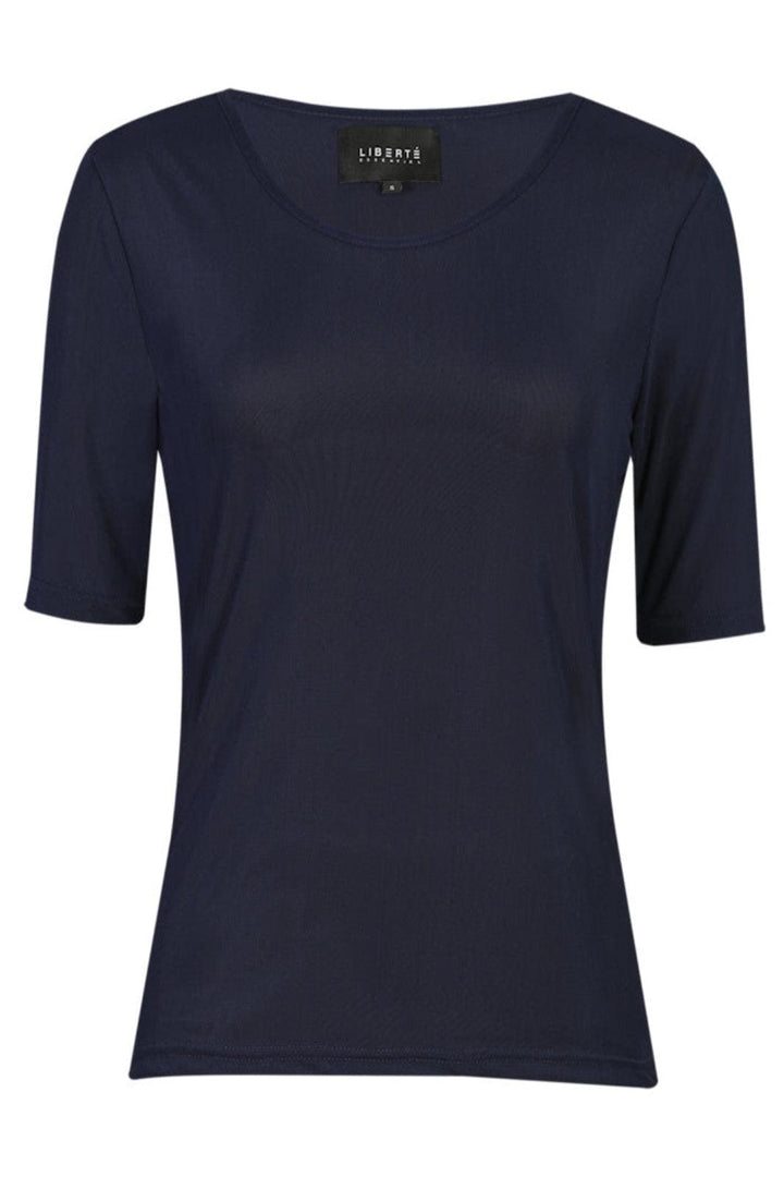 Liberte - Mesh Ss Tshirt 22064 - Navy T-shirts 