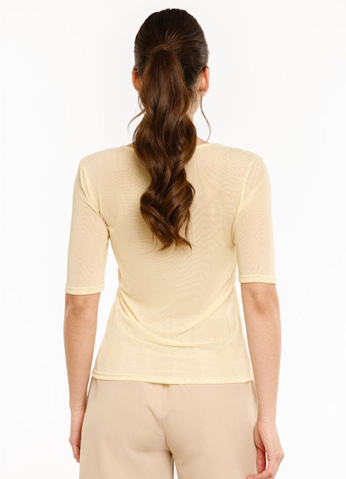 Liberte - Mesh Ss Tshirt 22064 - Yellow T-shirts 