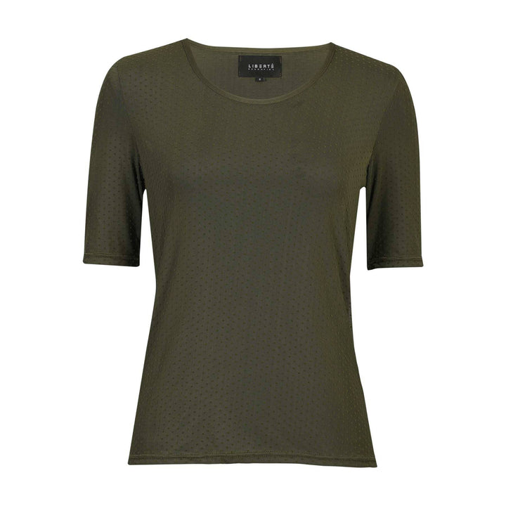 Liberte - Mesh Ss Tshirt, Dot 22011 - Army T-shirts 