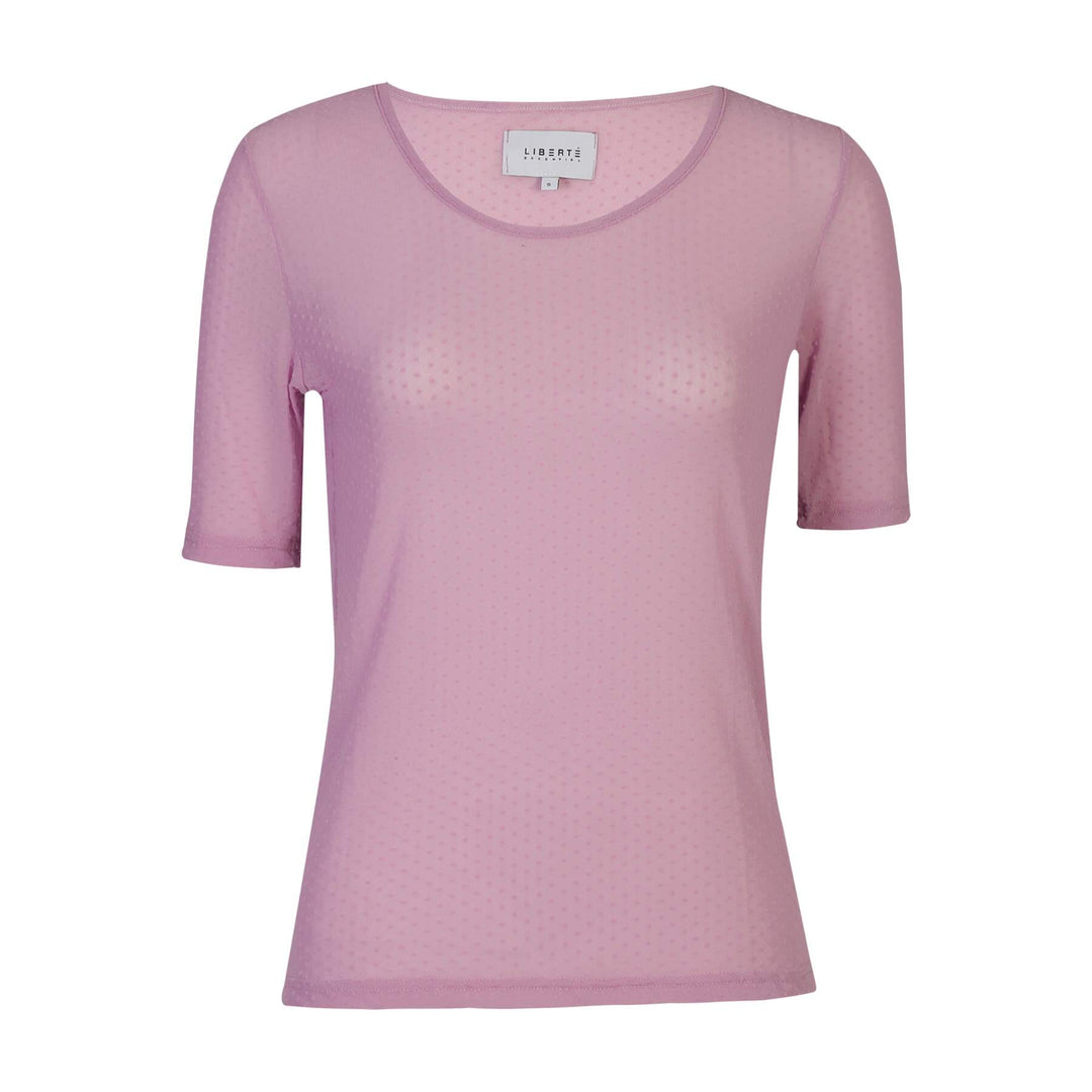 Liberte - Mesh Ss Tshirt, Dot 22011 - Lavender T-shirts 