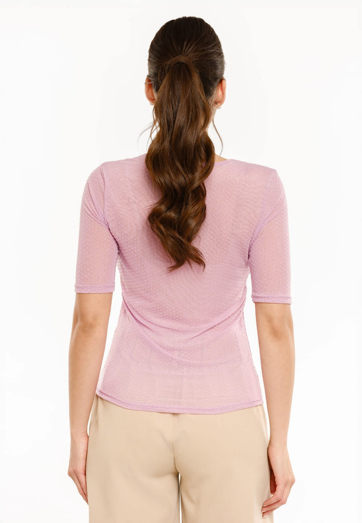 Liberte - Mesh Ss Tshirt, Dot 22011 - Lavender T-shirts 